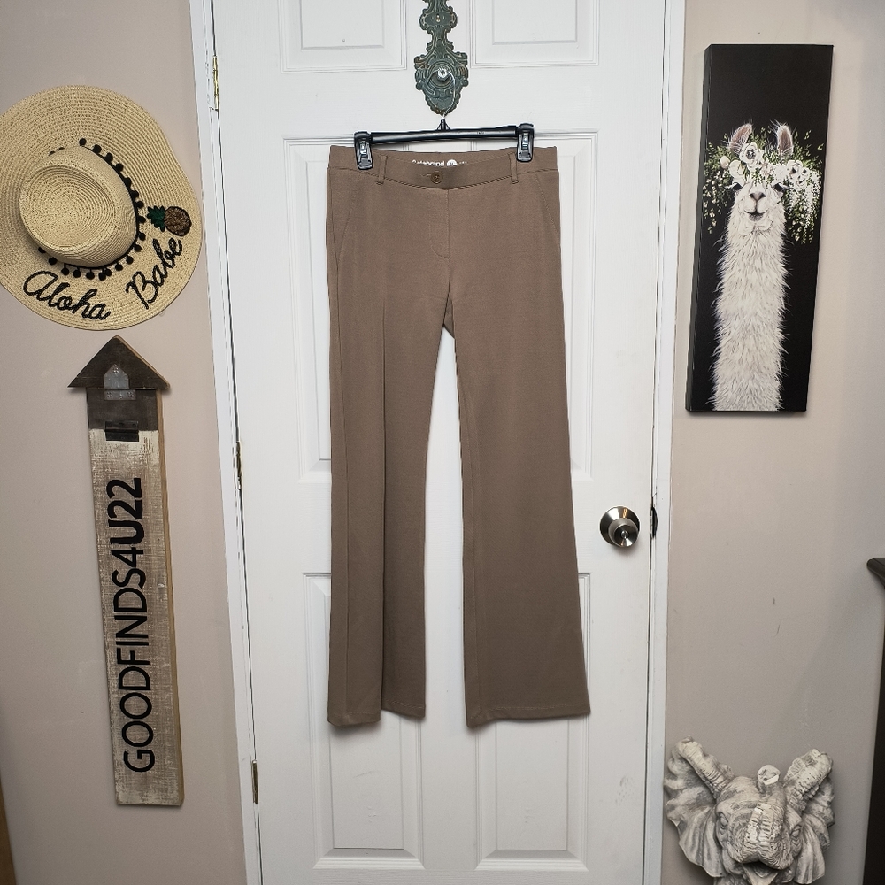 Betabrand Women's Boot Cut Pants in Taupe Brown